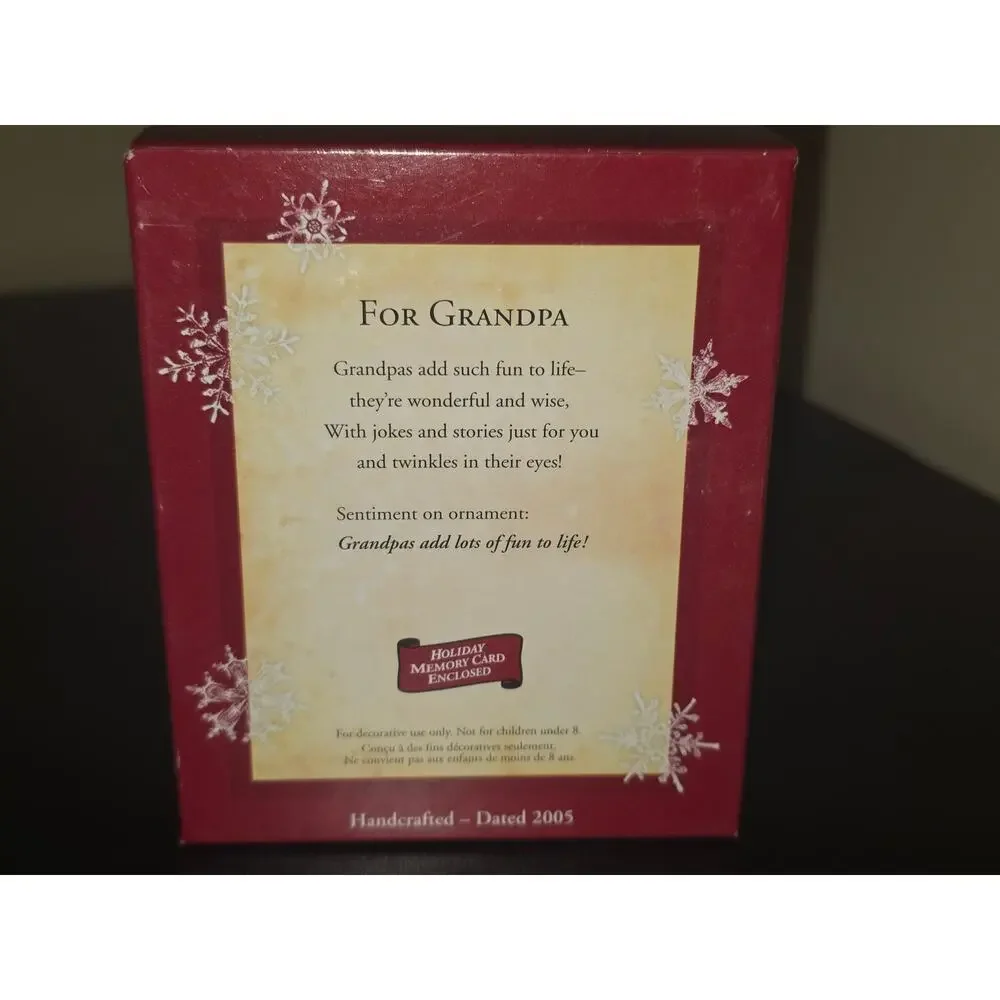 2005 Hallmark Keepsake‎ Ornament For Grandpa Photo Holder